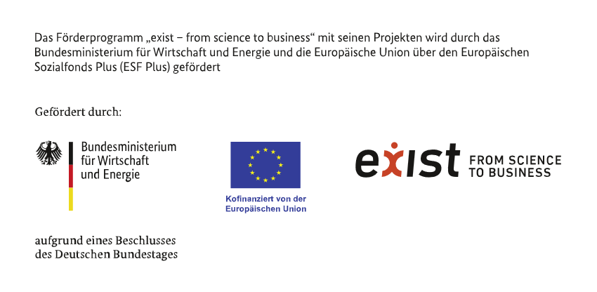 Gefördert durch das EXIST-Gründungsstipendium des Bundesministeriums für Wirtschaft und Energie